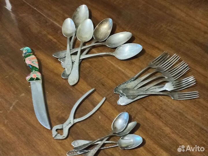 Стол приборы мельхиор