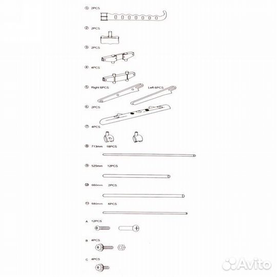 Сушилка для белья напольная TM0035 вертикальная 64