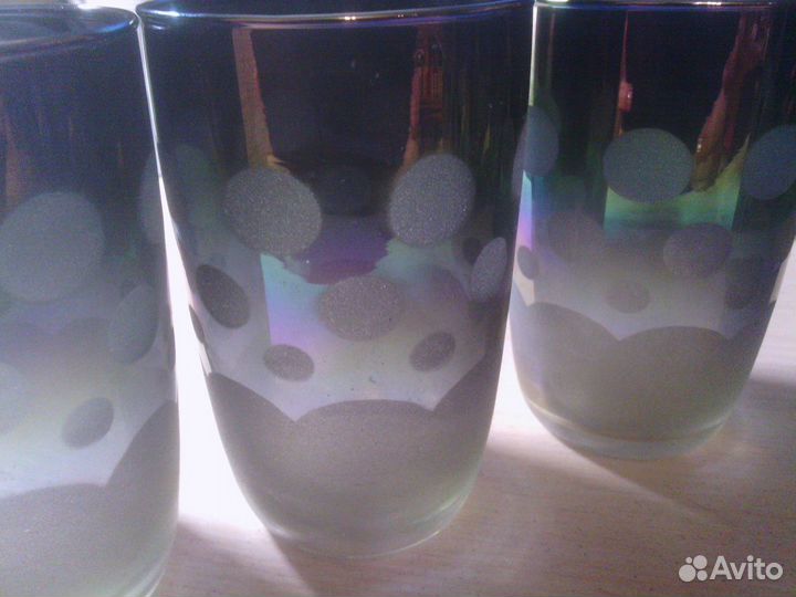Набор стаканов в упаковке. 1992 г. 6 шт