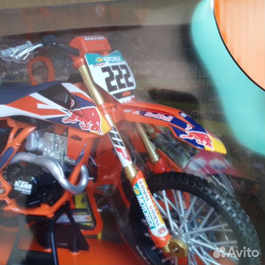 Модель мотоцикла ктм SX450F 1:6 cairoli #222