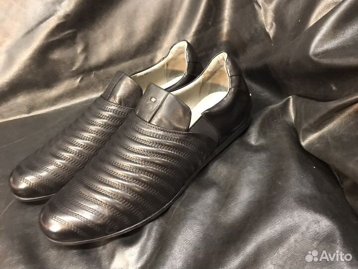 Мокасины тапочки кожаные 46