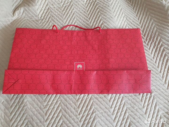 Большой фирменный пакет хуавей huawei 61х31х10см