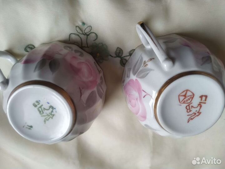Чайный сервиз тонкий фарфор Вербилки