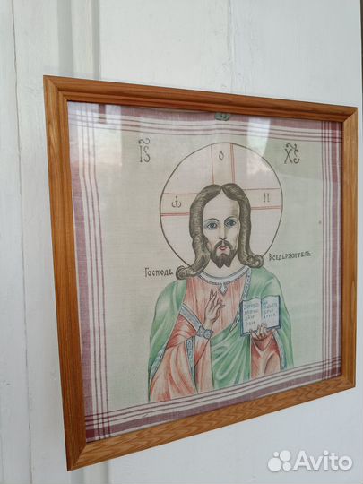 Картина икона Господь Вседержитель 32,5x32,5