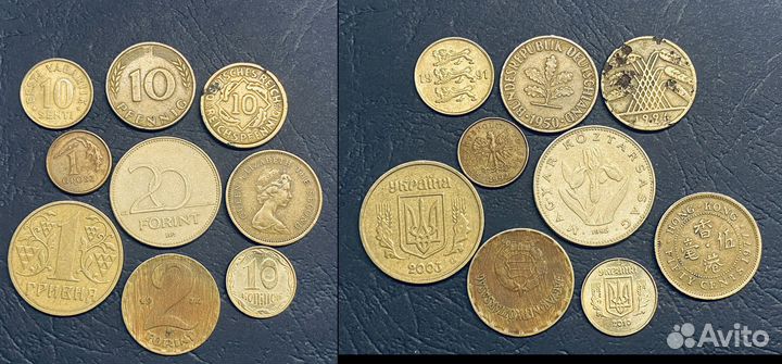 Лоты монет мира и медаль