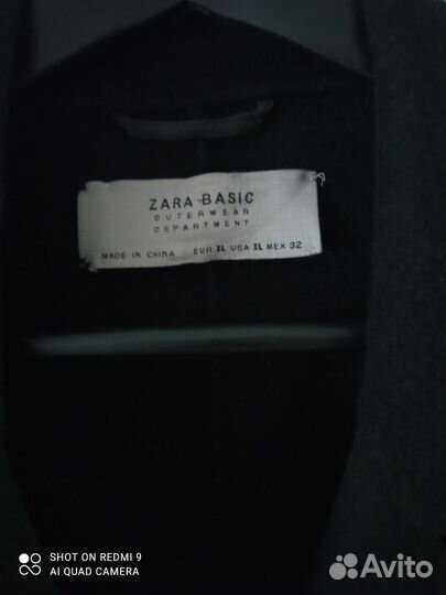 Пальто Zara 100% шерсть