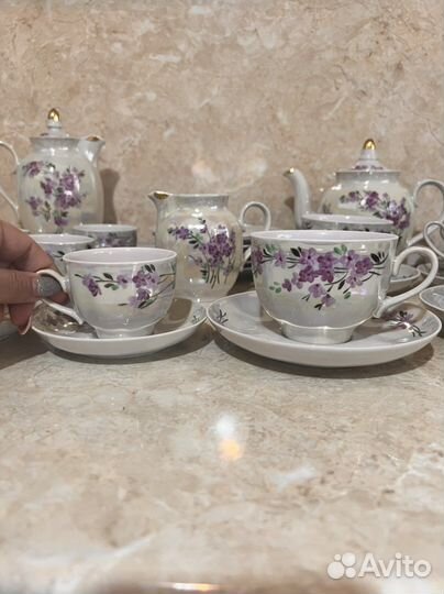 Чайно кофейный сервиз дулево СССР винтаж