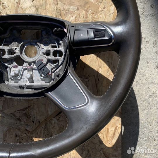 Руль audi a6 c7 коричневый