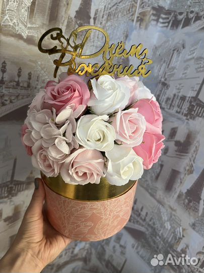 Букет из мыльных роз