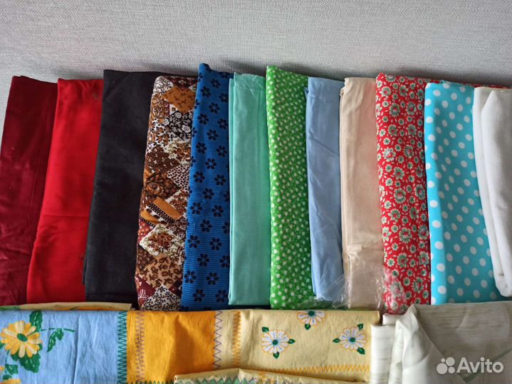 Ткань СССР в отрезах разная