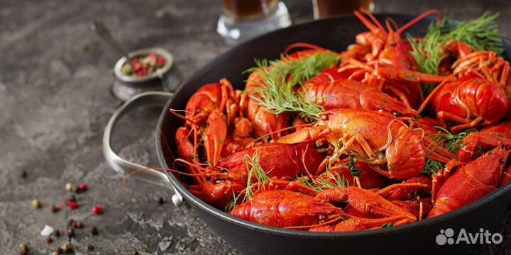 Раки живые и варёные Крымские. Доставка