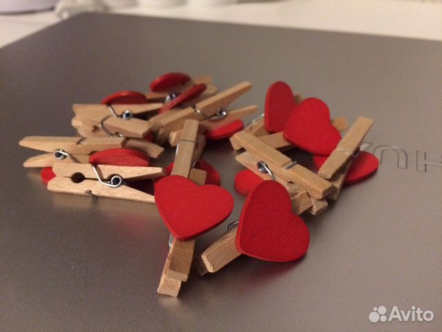 Сердечки прищепки для фото