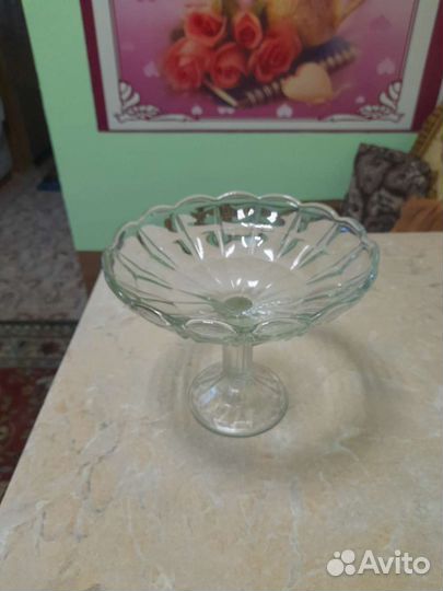 Большая напольная ваза,Ваза для фруктов на ножке