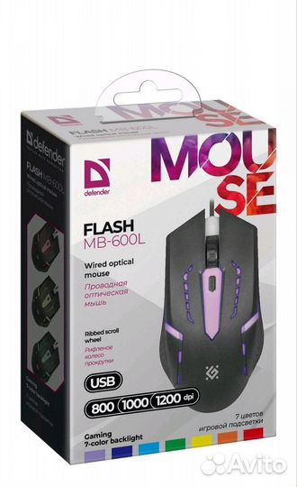 Мышь Defender Flash MB-600L Black