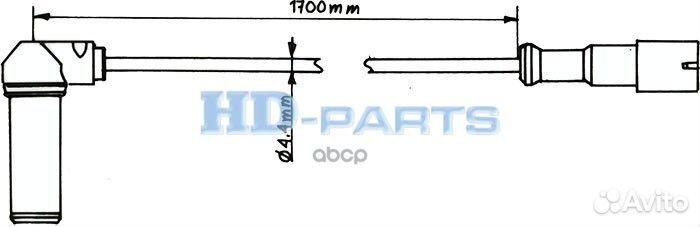 Датчик ABS Volvo 1700 мм c втулкой S plus 110470