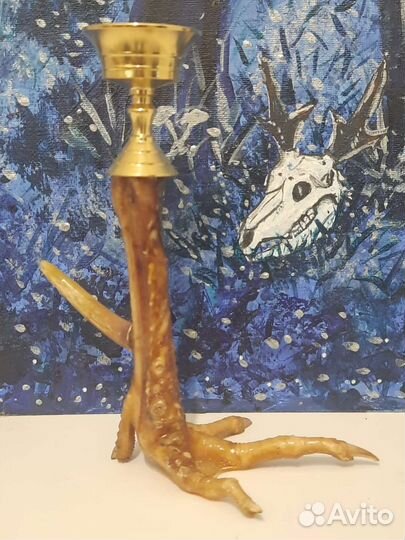 Подсвечник из лапы петуха