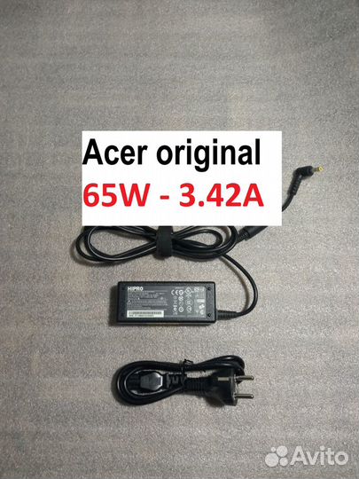 Оригинальная зарядка ноутбука Acer 3.42A 65W