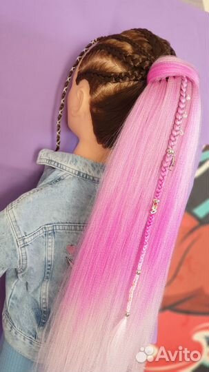 Афрохвост на резинке, афрокудри, афрокосички