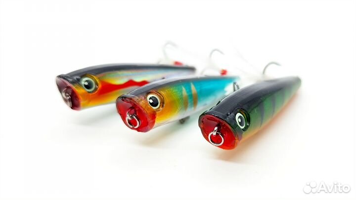 Попперы Duel Yo-zuri 3D Prism Popper(реплика), 3шт