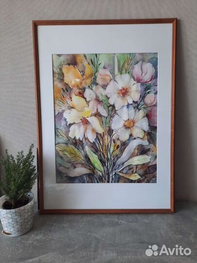 Картина акварелью 40х50, интерьерная, авт. работа