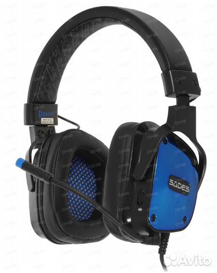 Проводная гарнитура sades SA-722 Dpower черный