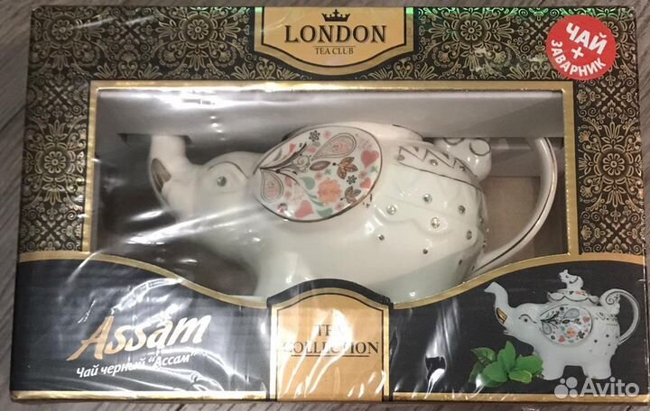 Заварник Assam + чай черный 60г London Tea Club