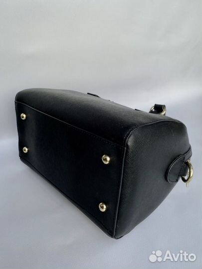 Сумка женская натуральная кожаная черная