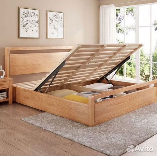 Кровати новые из массива дерева