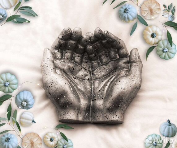 Кашпо руки Давида / ладошки из гипса