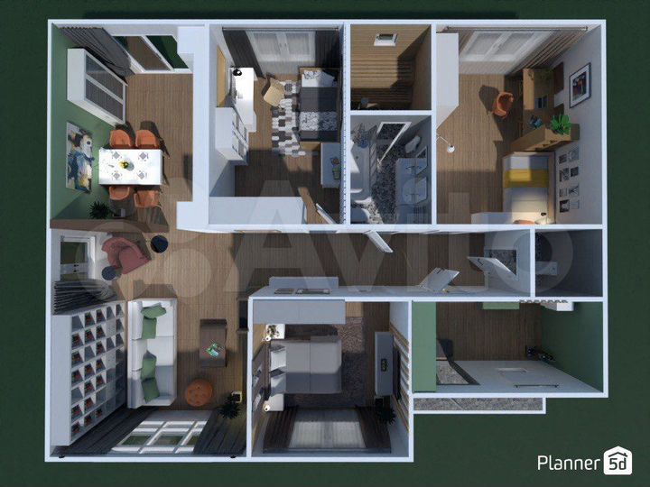 Дом 128 м² на участке 8 сот.