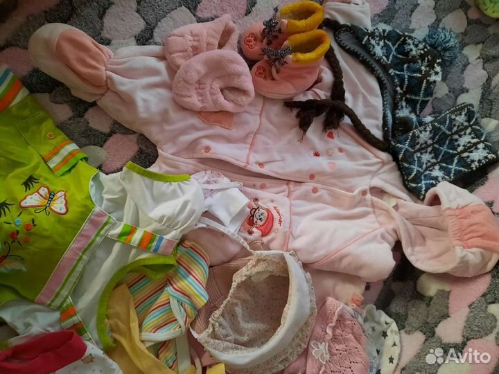 Детские вещи пакетом от 0 до года для девочки