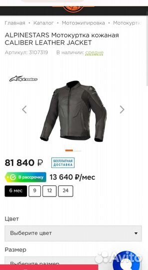 Alpinestars caliber leather jacket