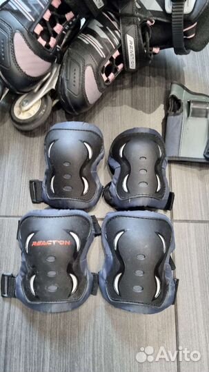 Роликовые коньки и защита