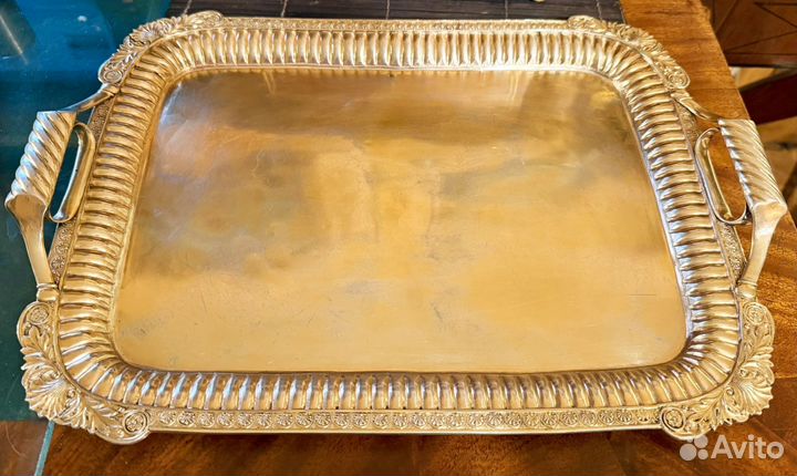 Поднос, серебро 84 проба