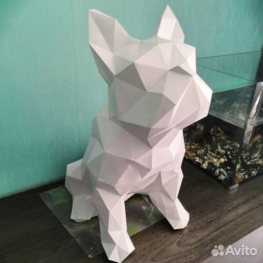 Бульдог papercraft фигура из бумаги