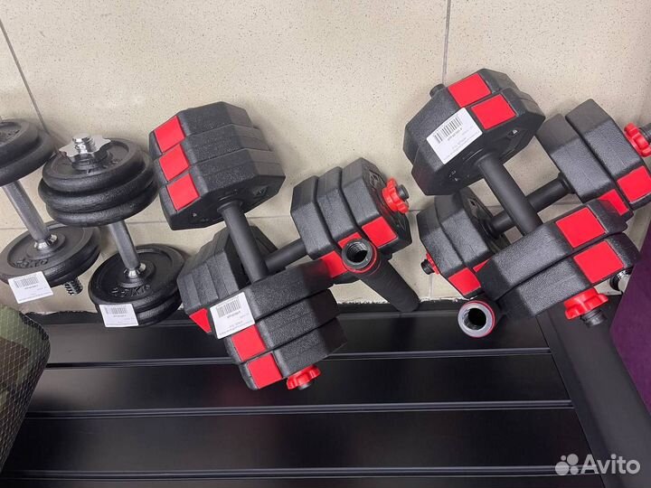 Набор 2 гантели разборные 10-40кг+штанга