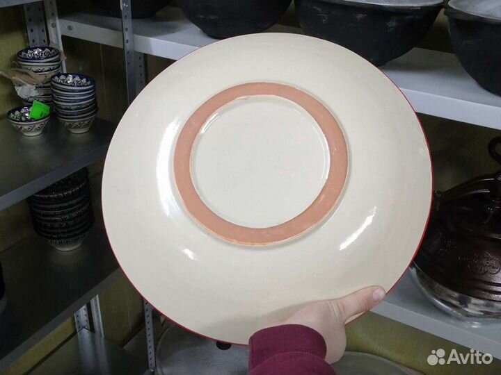 Тарелка ляган 42 см красная