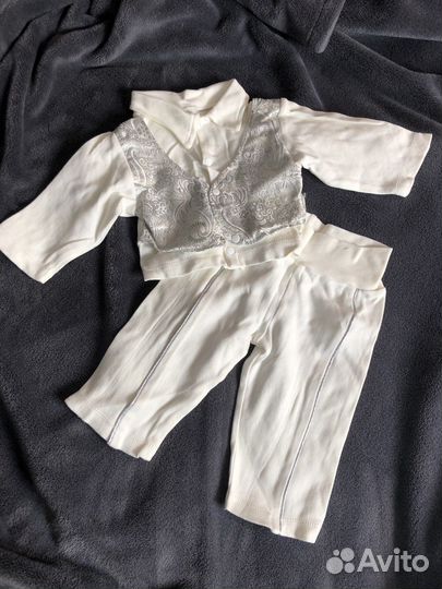 Костюм праздничный для младенца крестильный