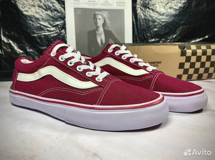 Кеды мужские vans красные