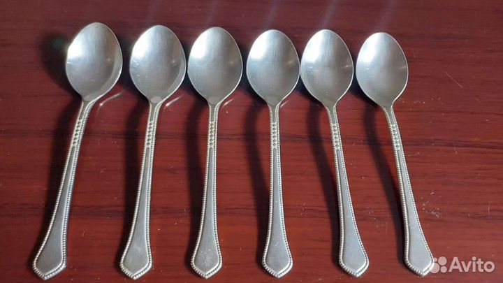 Набор из 6 мельхиоровых столовых ложек