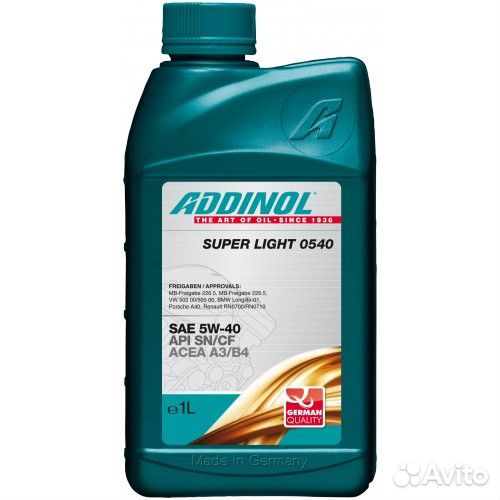5w-40 addinol Super Light 1л