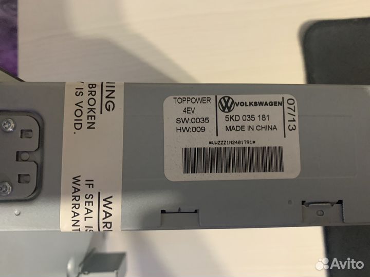 Штатная магнитола на Volkswagen Polo