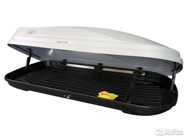 Автобокс Магнум 390 серый карбон быстросъем