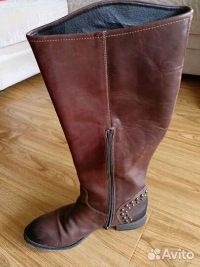 Сапоги осень весна женские 41 натуральная кожа