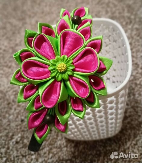 Украшения бантики, резинка канзаши, ободок,повязка