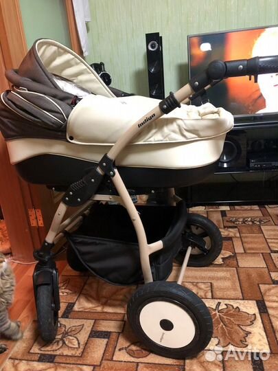 Коляска 2 в 1 indigo эко кожа