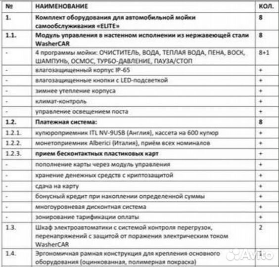 Мойка самообслуживания на 8 постов