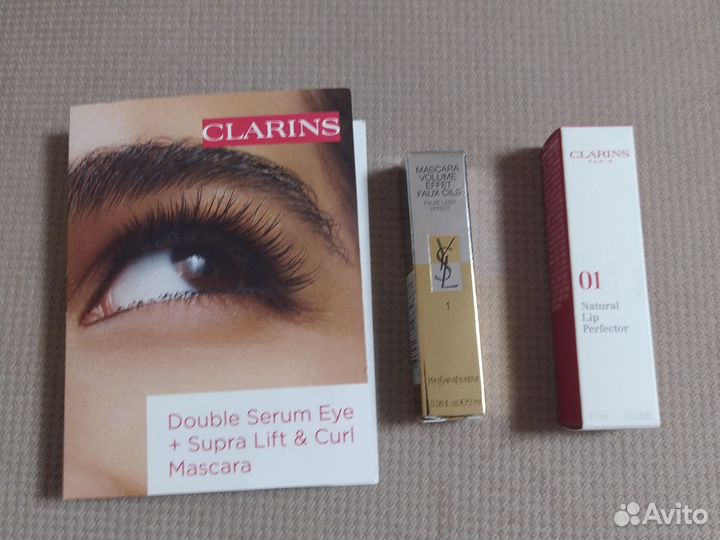 Тушь и блеск для губ clarins, ysl