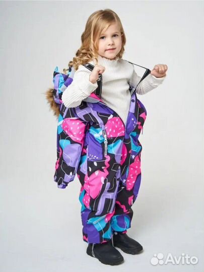 Зимний комбинезон для девочки 104