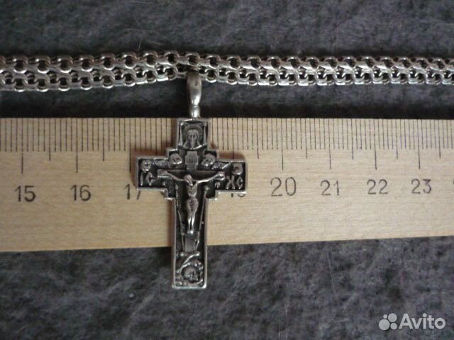 Цепочка с крестиком серебро 925 проба